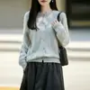 Casaco Cardigan de Tricô Lã 100% Fleece La Chapelle para Mulheres, Blusa Feminina Plus Size, Suéter de Outono e Inverno