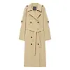 Comercio Exterior Transfronterizo 2026 Nuevo Estilo Europeo y Americano Otoño Holgado Casual Gabardina de Doble Botonadura 1360152