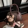 Bolso de Mano Versátil de Moda Bolso Bowling para Mujer 2026 Principios de Primavera Nueva Moda Bolso Almohada Coreano Bolso de Hombro Cruzado Elegante