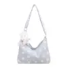 Bolso tote grande de estilo coreano nuevo 2026 con estrellas y lunares, bolso de hombro a rayas plisadas informal para ir al trabajo, bolso cruzado para mujer