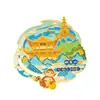 Imán de Nevera Metálico de Sichuan Ciudad Monumento Regalo Conmemorativo de Turismo Cultural y Creativo Relieve Tridimensional Imán Deslizante para Nevera