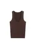 Para Comercio Exterior Transfronterizo Estilo Europeo y Americano Verano 2025 Nuevo Ropa para Mujer Top Básico de Punto Plano con Chaleco Base