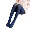 Leggings Coloridas de Veludo de Alto Volume Estilo Primavera e Outono, Meias de Veludo com Pé, Calças de Dança 100D, Cor Doce