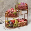 Bandeja de frutas criativa, cesta de frutas para sala de estar, expositor de lanches e frutas secas para mesa, mesa de centro, mesa de jantar, prateleira de armazenamento multicamadas