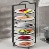 Prateleira de Armazenamento para Cozinha Organizador de Bancada Prateleira de Armazenamento Doméstica de Múltiplas Camadas Prato para Preparo de Frutas e Legumes Prateleira de Armazenamento Multifuncional