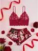 Conjunto de lencería sexy transfronterizo europeo y americano para Amazon y AliExpress, sujetador de encaje seductor transparente y falda corta para coquetear