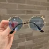 Novos óculos de sol infantis com laço fofo atacado moda all-match óculos de sol infantis óculos de metal