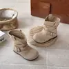 Botas de Vaquero Occidentales Estilo Maillard Retro para Niñas 2026 Otoño/Invierno Nuevos Zapatos para Niños Comercio Exterior Hebilla de Cuero Botas de Gamuza