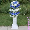 Nuevo guía de camino de flor de carretera de 42 cabezas columna romana de boda guía de camino columna romana de plástico estilo boda cesta de flores para celebración de inauguración