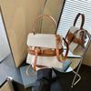 Bolsas Femininas de Nicho Transfronteiriças 2026 Nova Moda Versátil para o Dia a Dia Bolsa Transversal Bolsa de Mão Color Block de Alto Padrão Pequena Bolsa Tote
