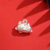 Colar Lótus Prata 999 Pequeno Pingente Pulseira Joia de Contas Pingente DIY Feito à Mão Cordão Vermelho Acessórios de Prata de Lei