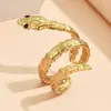 Anillo de Acero de Titanio Anillo de Serpiente Retro Europeo y Americano Anillo Ajustable para Mujer Hip-hop Anillo Realista con Forma de Serpiente para Dedo Índice Transfronterizo Nuevo