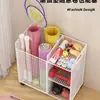 Cesto de Armazenamento para Tapete de Yoga, Armazenamento de Equipamentos de Fitness, Cesto de Armazenamento de Equipamentos Esportivos com Rodas para Raquete de Badminton, Celular