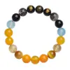 Pulsera de Equilibrio de los Cinco Elementos con Elementos de Agua y Tierra para Hombres y Mujeres, Pulsera de Cristal Natural para la Riqueza, Joyería para Equilibrar la Energía