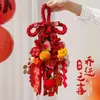 Decoración para inauguración de casa, Colgante para manija de puerta de entrada, Personaje de bendición, Nudo, Decoración para casa nueva, Suministros para ceremonia de mudanza