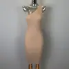 Vestido de punto sin mangas ajustado al cuerpo, sexy, femenino, con hombros descubiertos, que realza la figura, puro y seductor, de Dongdaemun, Corea, transfronterizo