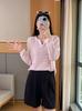 Suéter Hejia Yulu de Linho Tricotado Vazado Fino de Manga Longa Proteção Solar Saída de Praia Tencel Lyocell Camisa Top Pequeno Feminino Verão