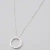 Joyería Transfronteriza Europea y Americana, Moderna Ins Estilo Coreano Cadena de Aleación Anillo de Metal Collar con Colgante Corto, Collar para Ropa