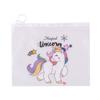 Estuche para lápices de unicornio esmerilado, venta al por mayor, bolsa de papelería, bolsa de archivo transparente de gran capacidad, bolsa de lápices para estudiantes, simple y linda con dibujos animados