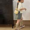 Bolso Redondo con Hombro de Diseño de Nicho Infantil, Bolso de Moda de Alta Gama para Niñas, Nuevo Bolso Cruzado de Hombro Único 2025 para Niñas
