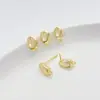 Pendientes Irregulares con Colgante de Aguja de Plata 925 Color Duradero Rellenos de Oro de 14K Pendientes DIY Hechos a Mano Accesorios de Material para Joyería de Oreja