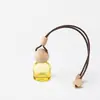 En Stock 10ml Aromaterapia para Coche Botella Dispensadora Colorida Vacía Esmerilada Colgante para Coche Difusor de Pequeña Capacidad con Tapa de Madera Botella para Aceites Esenciales