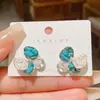 Pendientes Versátiles Coloridos de Piedra Natural Estilo Palacio Retro para Mujer, Pendientes Dulces con Diseño Floral, Pendientes Versátiles de Moda