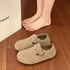 Mocassins de Veludo Plus Size para Inverno Femininos Solado Macio 2026 Novos Versáteis Sapatos de Algodão Externos Antiderrapantes Casuais Quentes Sapatos de Pelo