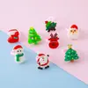 Sinos de Rena de Resina de Natal, Árvore de Natal, Boneco de Neve, Chapéu de Papai Noel, Meias, Argolas Abertas, Acessórios de Mão Atacado