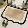 Venta Caliente Transfronteriza Estilo Vintage Francés Barro de Diatomeas Alfombrilla de Baño para Piso Alfombrilla para Pies Absorbente de Agua Secado Rápido Antideslizante para Inodoro Ducha