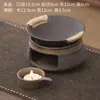 Fogareiro Aquecedor de Chá em Cerâmica Grossa, Fogareiro para Torrar Chá com Vela, Amplificador de Aroma de Chá Cerâmico, Fogareiro Aquecedor para Torrar Chá, Fogareiro para Despertar e Torrar Chá, Fogareiro de Aromaterapia