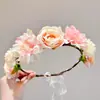 Faixa de Cabeça de Tricô em Ponto Cable com Pérolas de Alta Qualidade para Mulheres, Faixa de Cabeça Alta Estilo Crânio para Realçar o Ambiente, Presilha de Cabelo com Laço Pequeno Floral Doce, Acessórios de Cabelo