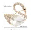 Broche de Cisne Atmosférico de Lujo Shijia para Mujer, Corsage Grueso Móvil de Alta Gama, Accesorios Decorativos de Pin para Abrigo y Traje, Venta al por Mayor