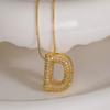 Europa y Estados Unidos joyería transfronteriza nuevo collar de 26 letras inglesas femenino incrustado circón nicho temperamento cadena clavicular nkb798