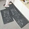 Tapete de Cozinha de Veludo Cristal Atacado Resistente a Manchas Fácil de Limpar Tapete de Entrada Conjunto Doméstico de Duas Peças Tapete para Pés Resistente ao Desgaste