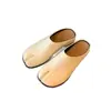 Versión de Piel de Vaca, Nuevo Estilo Primavera/Otoño, Aumento de Altura de 3 cm~ Zuecos Slip-On Versátiles y de Moda con Diseño de Dedos Divididos, Piel Genuina para Mujer
