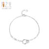 Pulsera de plata de ley s925 con doble aro en forma de corazón, diseño de nicho para mujer, estilo frío, pulsera combinable, joyería de moda de comercio exterior, gran venta.