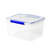 Caixa Retangular Grande de Plástico Transparente para Armazenamento de Alimentos para Frutas e Vegetais, Adequada para Geladeira, Freezer, Micro-ondas, Grau Alimentício, Uso Comercial, Selada