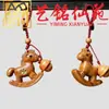 Llavero Caballo Tang de Palo de Rosa, Colgante Tallado en Madera Arcoíris, Diseño de Caballo de Madera, Manualidad Creativa, Cadena para Teléfono Móvil