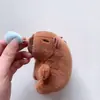 Celebridad de internet lindo capibara capibara colgante peluche juguete muñeca bolsa colgante llavero Muñeca Muñeca