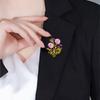 Broche de planta transfronteriza, pintura creativa personalizada, broche de flor de rosa de girasol al óleo, ramillete de ropa de mujer con goteo de aceite