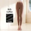 Leggings térmicos de doble cara para mujer con diseño de cintura media, a prueba de frío y cálidos, forrados de felpa, gruesos, ajustados, capa base de alta elasticidad