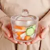 Pote de Kimchi Estilo Japonês Vidro Martelado Grau Alimentício Pote para Conservas para Conservar Pepinos, Vegetais em Conserva e Chucrute, Pote para Conserva Overnight para Uso Doméstico