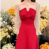 Vestido de Brindis para Novia de Baja Estatura 2026 Nuevo Estilo Borgoña Ajustado Vestido de Boda Compromiso Vestido de Graduación para Mujer