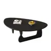 Mesa de Centro de Madera Maciza para Sala de Estar, Lujo Ligero, Mesa Triangular de Forma Especial Moderna y Sencilla, Mesa de Café Creativa para Balcón de Apartamento Pequeño de Celebridad de Internet
