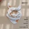 Babe's saliva towel bamboo cotton double-layer gauze thin triangle towel baby's large square bib 60*60cm scarf scarf