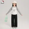 Camiseta de Manga Raglán de Otoño para Niñas 2026 Nuevo Estilo para Niños Medianos y Mayores Pulóver Versátil Holgado Elegante Top de Manga Larga