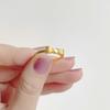 Anillo de Lazo de Plata Esterlina S925 Oro de 14K Nicho para Niñas Lujo Accesible Versátil Estilo Ins Joyería que No se Desvanece