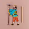 Marionetas de sombras de madera juego de sombras de mano figura de sombra de una mano Viaje al Oeste personaje Sun Wukong accesorios muñeca infantil set diy hecho a mano de madera