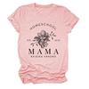 Playera casual europea y americana homeschool pr 22 6 mamá transfronteriza verano cuello redondo manga corta top para mujer